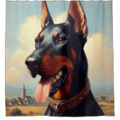 Rideaux De Douche Tableau Doberman vintage (Devant)