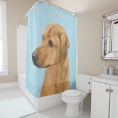 Rideaux De Douche Tableau Rhodesian Ridgeback - Art Chien original (En situation)