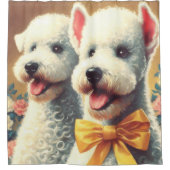 Rideaux De Douche Tableau vintage Bedlington Terrier (Devant)