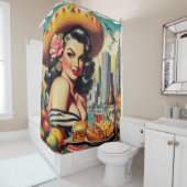 Rideaux De Douche Tableau vintage Latina (En situation)