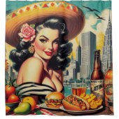 Rideaux De Douche Tableau vintage Latina (Devant)