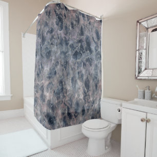 Rideaux De Douche Tache d'aquarelle abstraite rose Blue & Blush