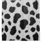 Rideaux De Douche Taches de vache noire et blanche texture motif fau (Devant)