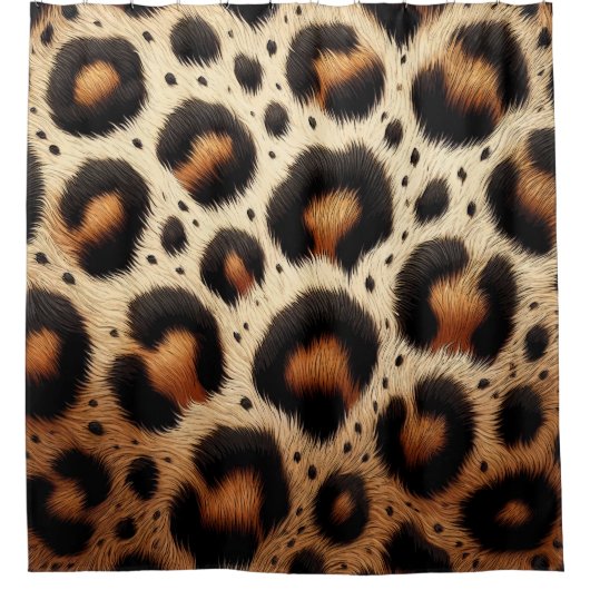 Rideaux De Douche Taches d'impression d'animal de fourrure léopard b (Devant)
