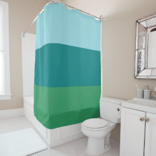 Rideaux De Douche Tanager Turquoise, Turquoise Blue et Kelly Green H