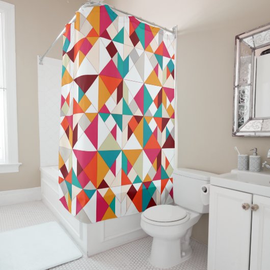 Rideaux De Douche tangram geo (En situation)
