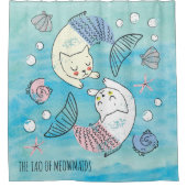 Rideaux De Douche Tao d'aquarelle verte de Meowmaids (Devant)