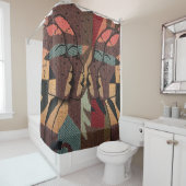 Rideaux De Douche Tapisserie africaine (En situation)