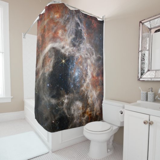 Rideaux De Douche Tarantula Nebula Image de JWST (En situation)