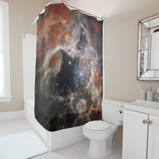 Rideaux De Douche Tarantula Nebula James Webb télescope nasa étoiles (En situation)