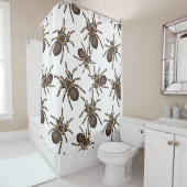 Rideaux De Douche Tarantula sur blanc (En situation)