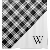 Rideaux De Douche Tartan à monogramme  (Devant)