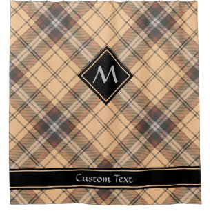 Rideaux De Douche Tartan beige et Brown