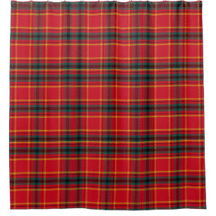 Rideaux De Douche Tartan de Noël Plaid