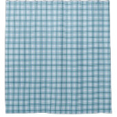 Rideaux De Douche Tartan en turquoise... (Devant)