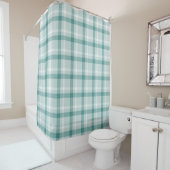 Rideaux De Douche Tartan marin (En situation)