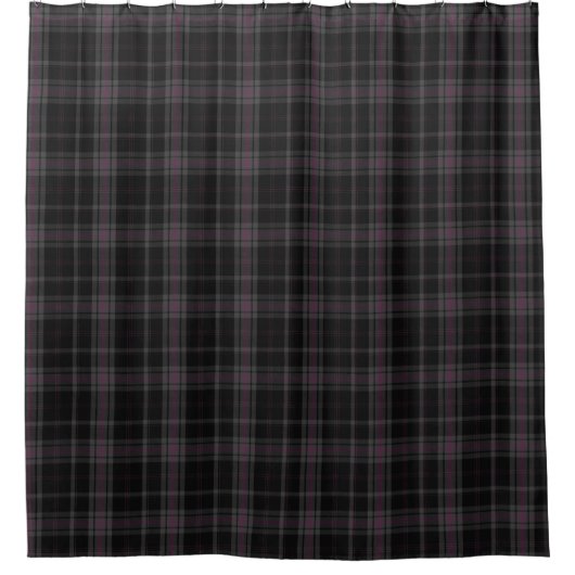 Rideaux De Douche Tartan noir et rose Plaid Scottish Kilt (Devant)