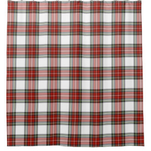 Rideaux De Douche Tartan rouge de Noël