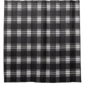 Rideaux De Douche Tartan Scotland Plaid noir blanc gris chaudière (Devant)