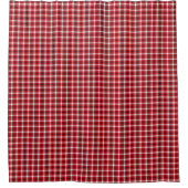 Rideaux De Douche Tartan Shower Curtain Red Black Housewarming Gift (Devant)