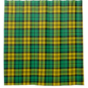 Rideaux De Douche Tartan vert Jaune Plaid Design Motif