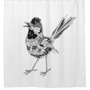 Rideaux De Douche Tatouage d'oiseau