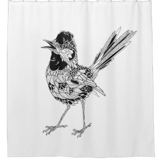 Rideaux De Douche Tatouage d'oiseau