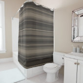 Rideaux De Douche Taupe bandes (En situation)