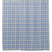 Rideaux De Douche Taupe bleue Tartan Plaid (Devant)