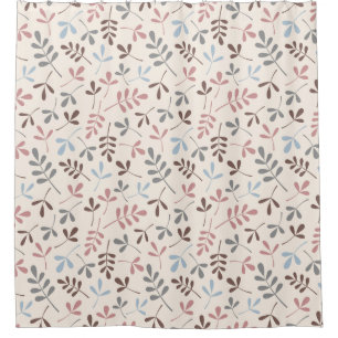 Rideaux De Douche Taupe gris assorti Crm rose bleu Ptn de feuille