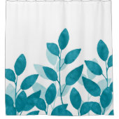 Rideaux De Douche Teal Blue Watercolor (Devant)