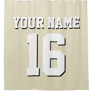 Rideaux De Douche Team Jersey Beige White Sports
