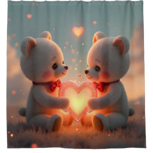 Rideaux De Douche Teddy Time Together – Ours en peluche de la Saint-