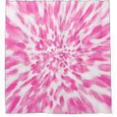 Rideaux De Douche teint en cravate rose et blanc  (Devant)