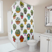 Rideaux De Douche Teinter les plantes dans des pots (En situation)