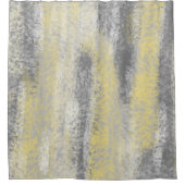 Rideaux De Douche teintes douces Abstraites gris jaune (Devant)