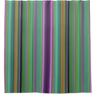 Rideaux De Douche Teintes lavande orange violet rayures