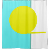 Rideaux De Douche Téméraire Abstrait Cercle Turquoise Vert Jaune (Devant)