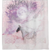 Rideaux De Douche Tempête de neige du cheval (Devant)