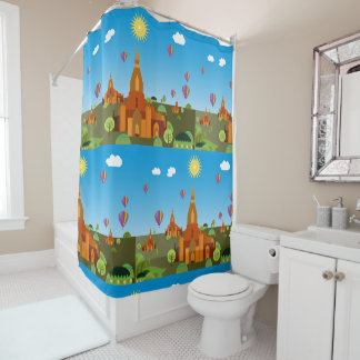 Rideaux De Douche Temples cambodgiens