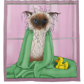 Rideaux De Douche Temps de bain Siamese Chat (Devant)