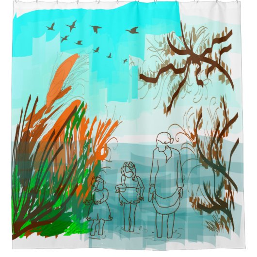 Rideaux De Douche Temps De Plaisir Avec Grand-Mère Vue Extérieure Co (Devant)