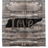 Rideaux De Douche TENNESSE rustique AMOUR en écriture (Devant)