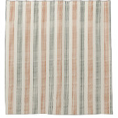 Rideaux De Douche Terracotta Sage Moderne Stripe Boho (Devant)
