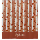 Rideaux De Douche Terracotta Wildflower Monogram (Devant)