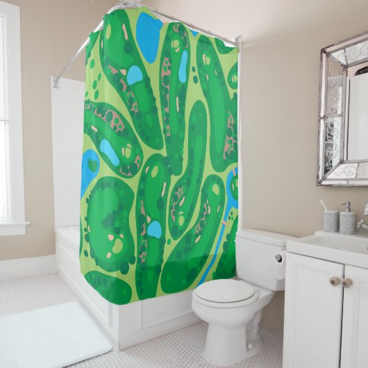 Rideaux De Douche terrain de golf par golf green (En situation)