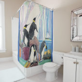 Rideaux De Douche terrain de pingouin (En situation)
