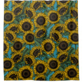 Rideaux De Douche Terrain de tournesol (Devant)