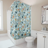 Rideaux De Douche Terrazzo En Bleu (En situation)