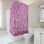 Rideaux De Douche Terrazzo Texture : Elégance blanche rose. (En situation)